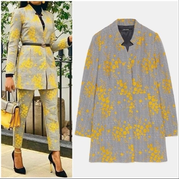 Blogger’s Favorite Zara XS Jacquard Plaid Long Jacket. - Picture 2 of 16